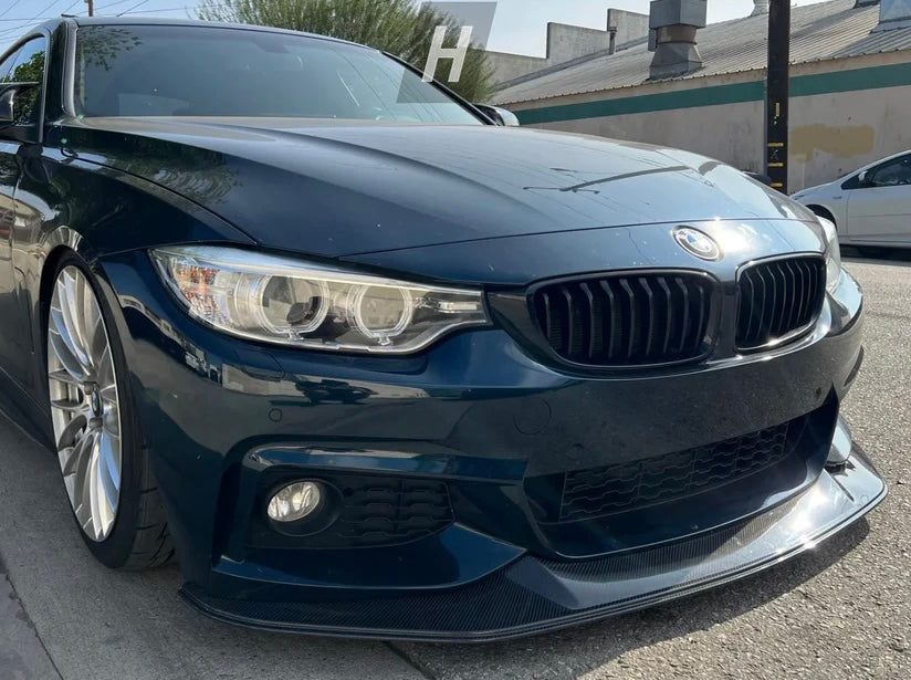 BMW 4-Series (F32/F33/F36) JP-Style Front Splitter - Real Carbon Fibre - Eire Aero