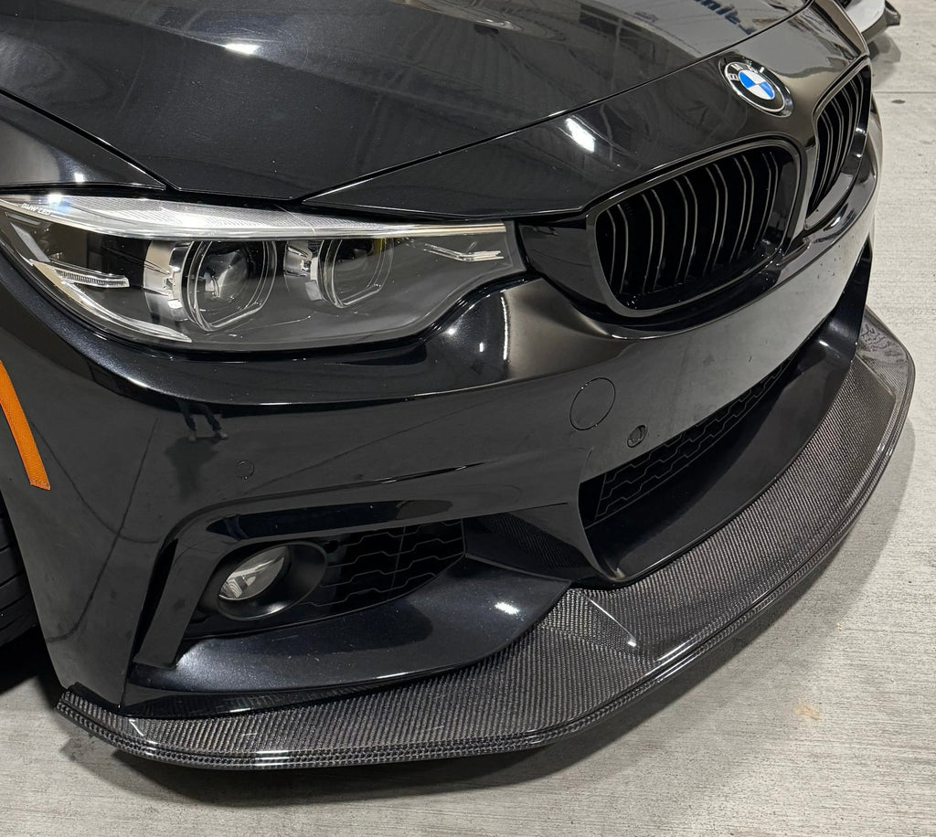 BMW 4-Series (F32/F33/F36) JP-Style Front Splitter - Real Carbon Fibre - Eire Aero