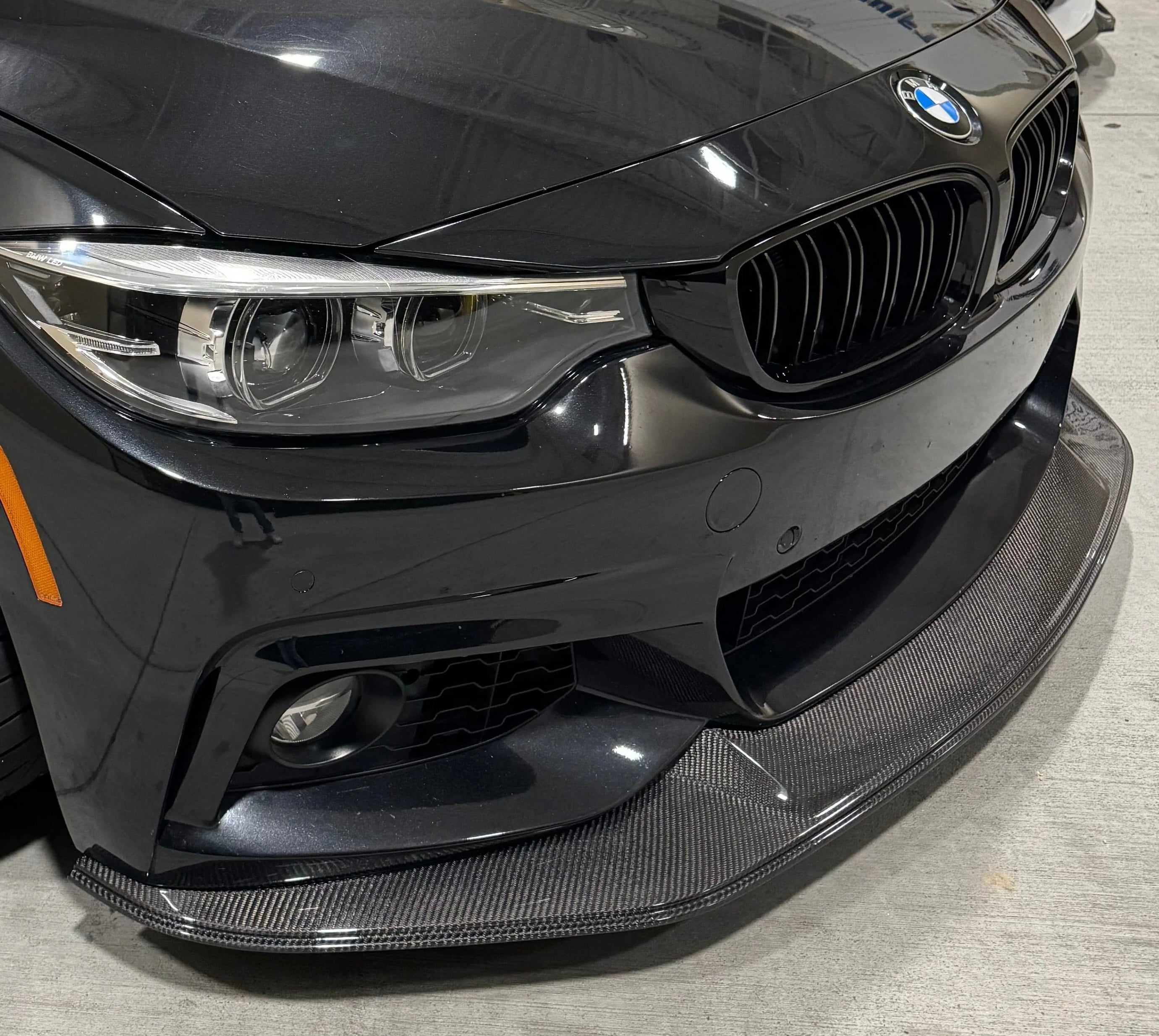 BMW 4-Series (F32/F33/F36) JP-Style Front Splitter - Real Carbon Fibre - Eire Aero