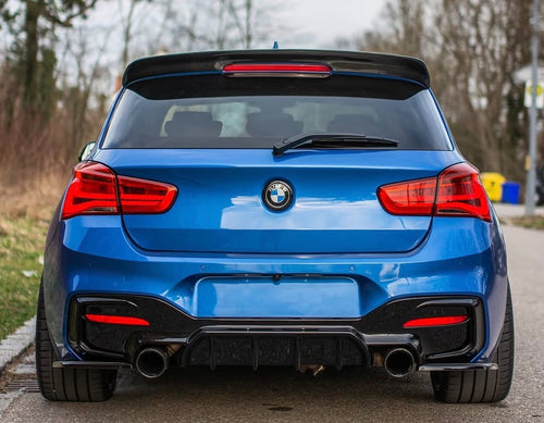 BMW 1-Series (F20/F21 LCI) Rear Performance Diffuser - Gloss Black (Dual Exit) - Eire Aero