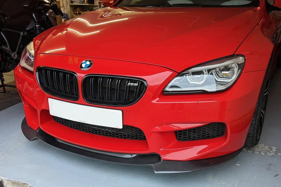 BMW 6-Series (F06/F12/F13) V-Style Front Splitter - Real Carbon Fibre - Eire Aero