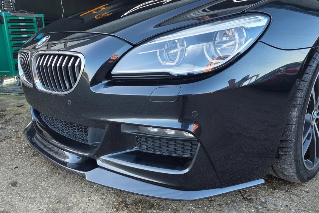 BMW 6-Series (F06/F12/F13) V-Style Front Splitter - Real Carbon Fibre - Eire Aero